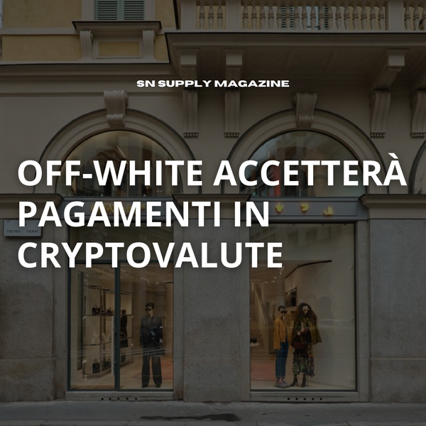 Off-White accetterà pagamenti in cryptovalute