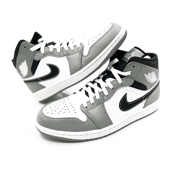 Nike Air Jordan 1 Mid Light Smoke Grey Anthracite - 554724-078 - Sn Supply Solo Sneakers Originali