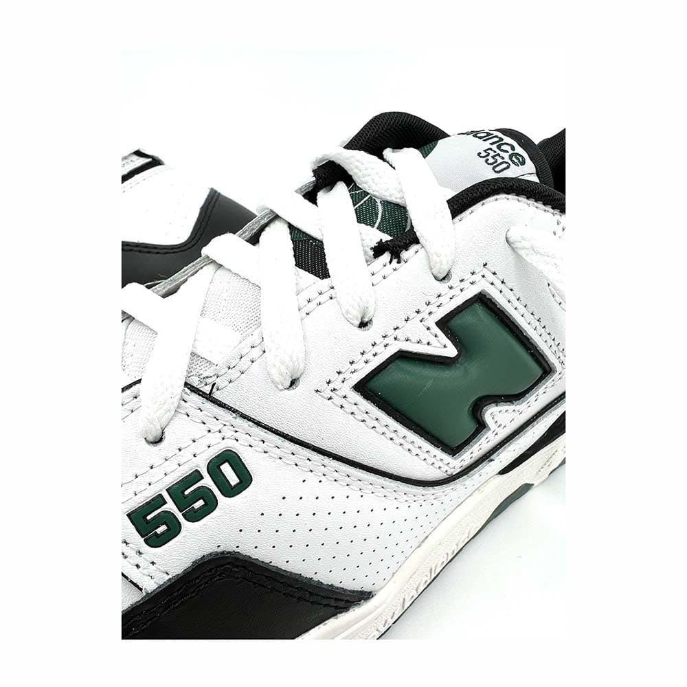 New Balance 550 White Green Black - BB550LE1 - Sn Supply Solo Sneakers Originali - New Balance 550 Verdi